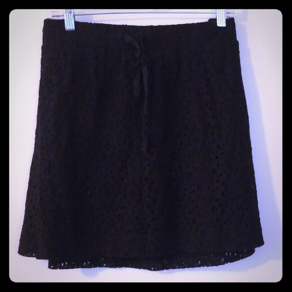 Lou & Grey Black Floral lounge skirt XL